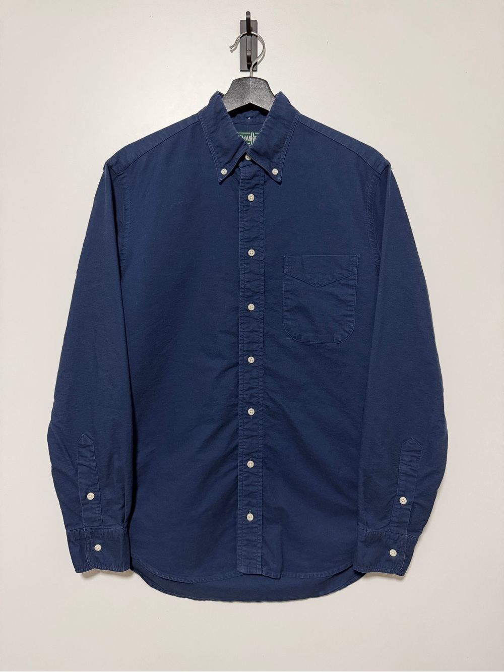 Gitman Bros Vintage Navy Blue Oxford Long Sleeve Buttonup Shirt Mens Medium USA